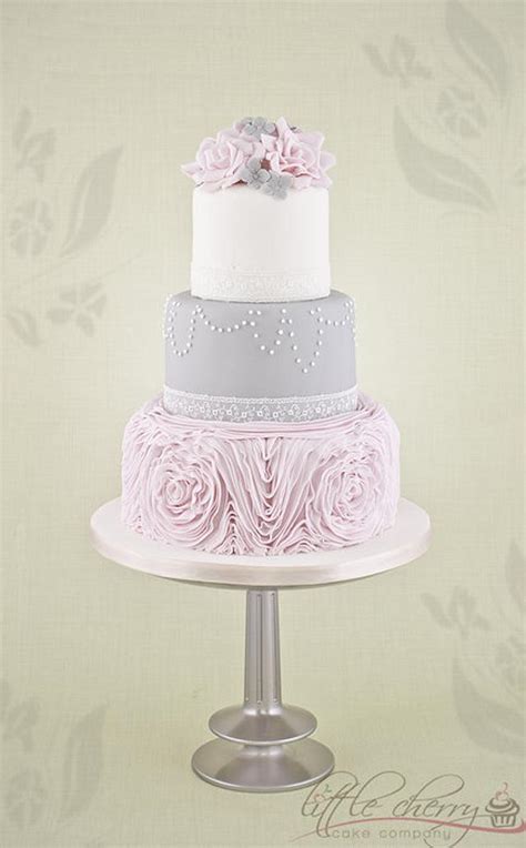 Pink Ruffle Wedding Cake Decorated Cake By Little Cakesdecor