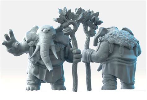 Loxodon, Variation 2 Resin Miniature Dnd Miniatures Dungeons & Dragons ...