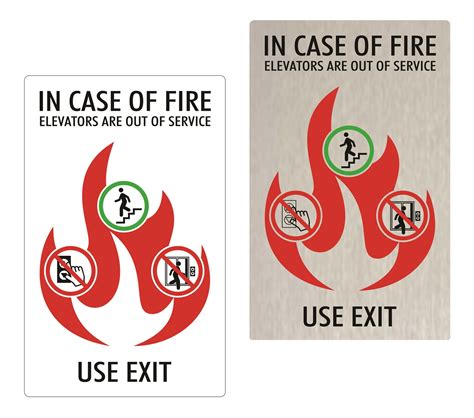 case  fire elevator sign