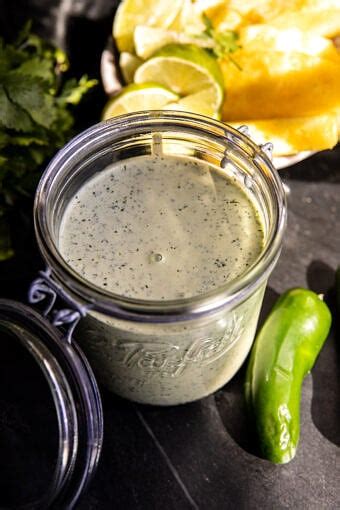 Quick Poblano Pineapple Shrimp Tacos With Cilantro Jalapeño Ranch Half Baked Harvest