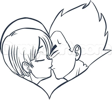 Bulma Vegeta Heart Art Dibujos Vegeta Dibujo Goku Y Su Novia