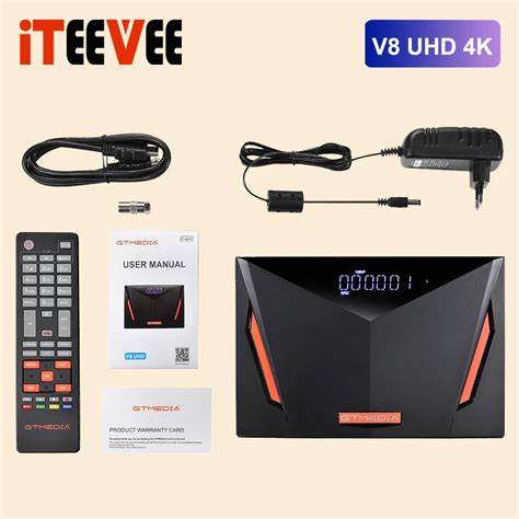 1PC GTMedia V8 UHD DVB S2 Satellite Receiver Built In WIFI Support T2