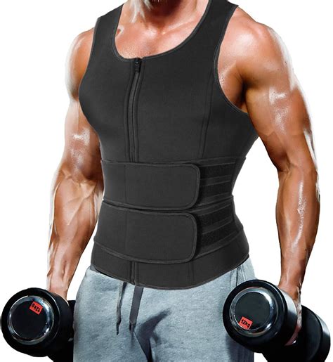 Men Neoprene Sauna Sweat Vest Body Shaper Waist Trainer Shirt Shapewear Fat Burn Ebay