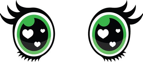 Ojos Verdes Kawaii Png Blue Cartoon Eyes 1000x433 Png Download