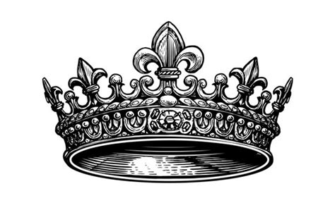 Black King Crown Drawing