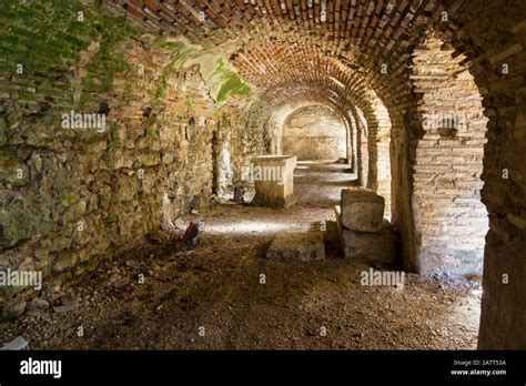 Ancient Roman Bathing Thermae In Varna Port City At Black Sea In