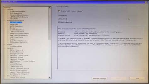 Dell Optiplex Workstation Legacy Pxe Network Boot Setting Method