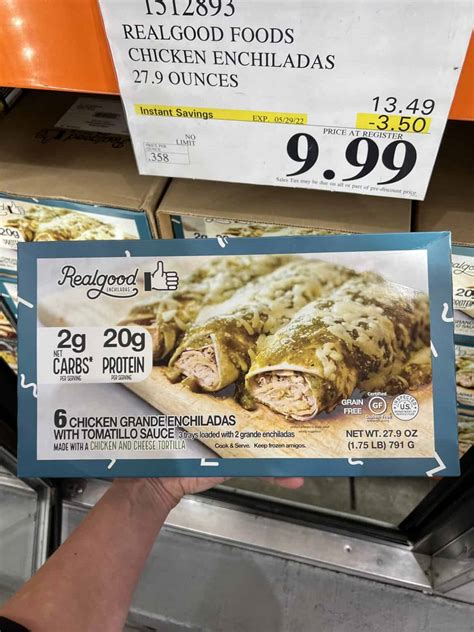 Frozen Real Good Enchiladas At Costco With Chicken Tomatillo Sauce