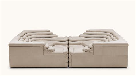 De Sede DS 1025 09 Terrazza Sofa In Perla Upholstery By Ubald Klug For