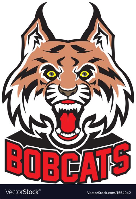 Bobcat head mascot Royalty Free Vector Image - VectorStock