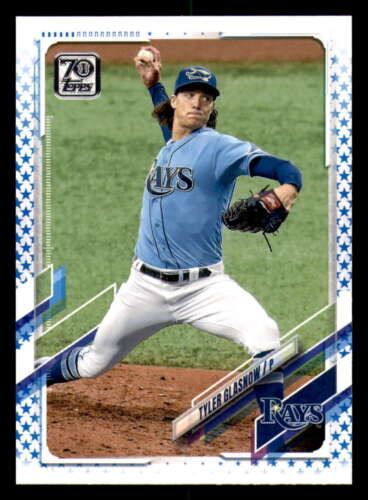 2021 Topps Blue Star 299 Made 629 Tyler Glasnow Tampa Bay Rays EBay