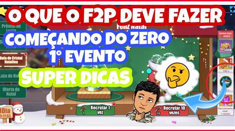 1 EVENTO DE UMA CONTA 100 FREE TO PLAYER DICAS DE COMO GASTAR SUAS