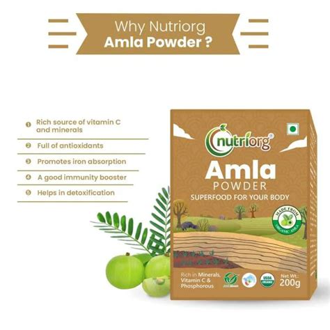 Nutriorg Certified Organic Amla Powder G Jiomart