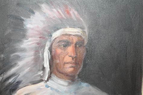 American Indian Chief Oil Painting At 1stdibs Indian Chief Painting