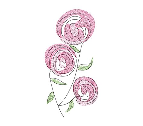 Spring Flowers Embroidery Design Machine Embroidery Designs Etsy