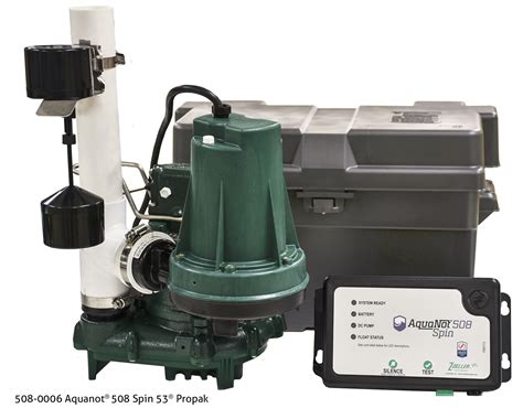 Zoeller Aquanot Spin 508 Backup Pump / M53 Sump Pump System ...