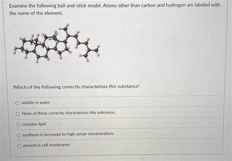 Solved Examine the following ball-and-stick model. Atoms | Chegg.com