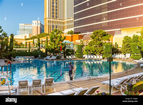 An early morning view of the pool from the Terrace Pointe Café at the ...