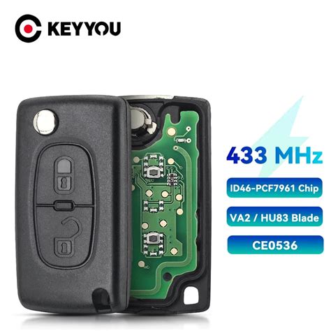 KEYYOU Car Remote Key Suit For PEUGEOT 207 208 307 308 408 Partner