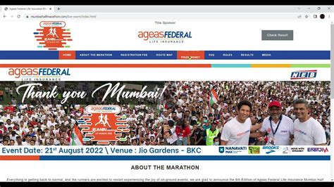 Ageas Federal Life Insurance Mumbai Half Marathon 2022 Results Men S