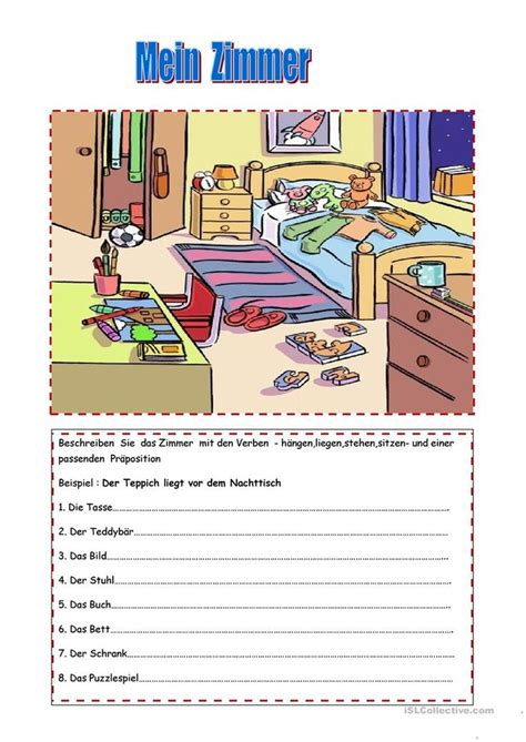 EIN ZIMMER BESCHREIBEN Deutsch Lernen Daf Deutsch Lernen Kinder