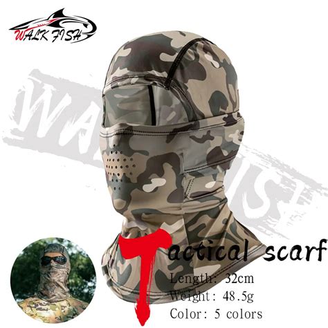 Peixe De Caminhada Camo Balaclava M Scara Facial Completa Cachecol T