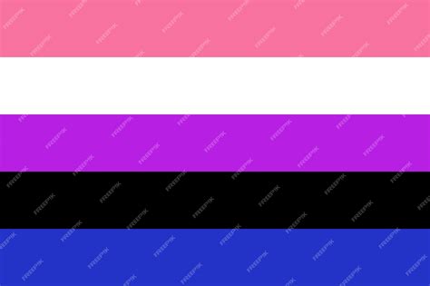 Premium Vector Genderfluid Pride Flag In Shape Lgbt Pride Flag In Shape