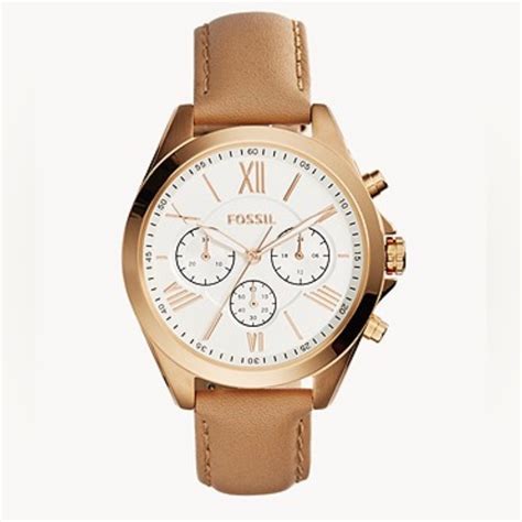 Fossil Modern Courier Chronograph Tan Leather Watch Gem