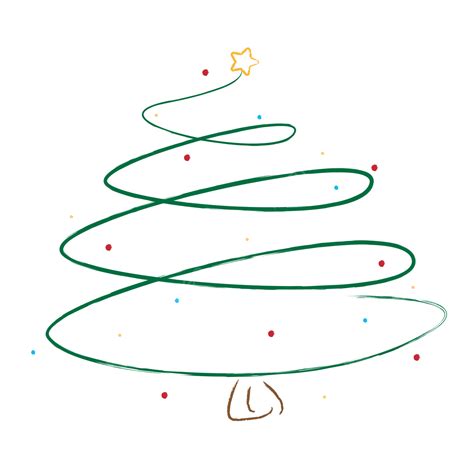 Árbol De Navidad De Elementos Pintados A Mano Png Elemento árbol árbol De Navidad Png Y