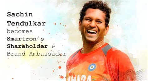 Sachin Tendulkar Becomes Smartrons Strategic Shareholder And Brand