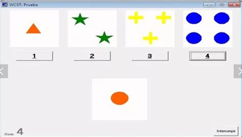 Clasificacion Tarjetas Wisconsin Software Wcst