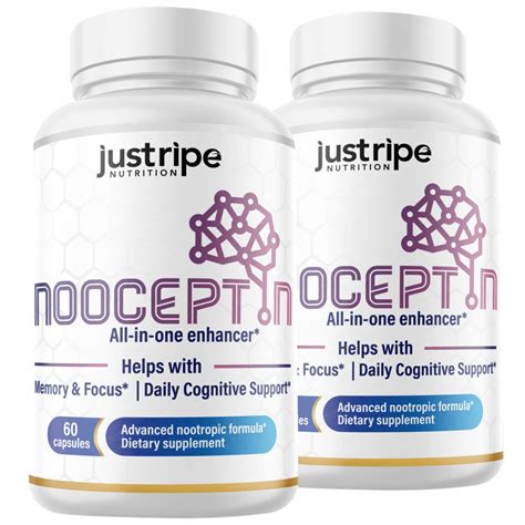 2 Pack Nooceptin Cognitive Enhancer Capsules For Cognition And Focus