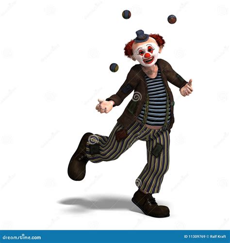 Funny Circus Clown With Lot Of Emotions Royalty Free Stock Images ...