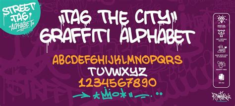 Premium Vector Street Art Modern Graffiti Alphabet Vector Font