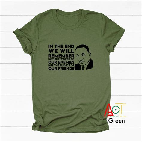 MLK T Shirt Martin Luther King Quote T Shirt Black History - Etsy