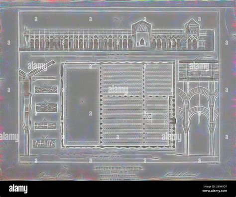 Mosque Of Cordoba Details 1 Floor Plan Cross Section And Arches Of