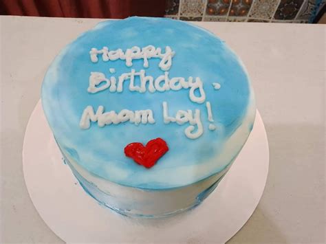 Custom cake - 5x3 Inches - Happy Birthday Ma'am Loy - Pipie Co Bread ...