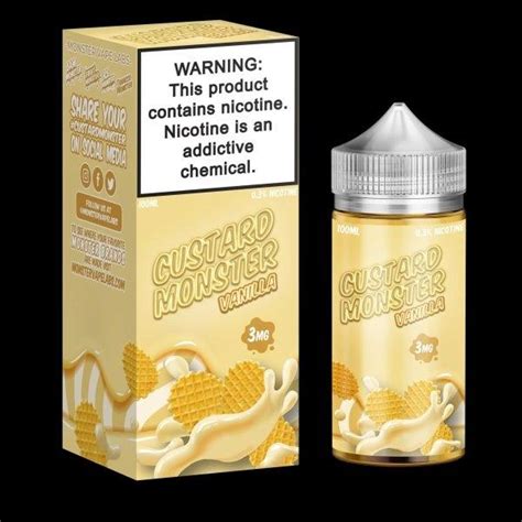 [freebase]custard Monster Strawberry Custard 100ml 3mg 6mg Usa