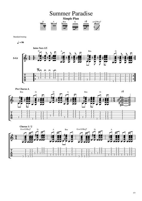 Paradise Guitar Chords