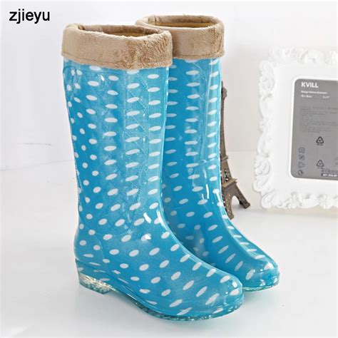 2017 Jelly Rain Boots Womens Galoshes Low Heels Rain Boots Ladys Bot Garden Shoes Rainboots