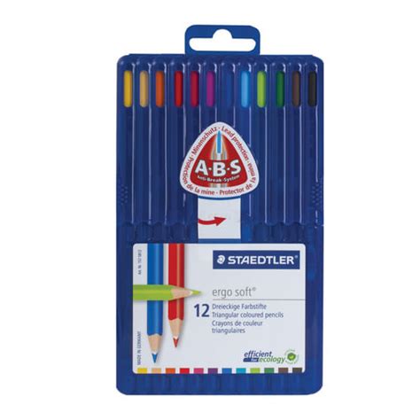 Карандаши цветные STAEDTLER ПРЕМИУМ "Ergosoft", 12 цветов, трехгранные ...
