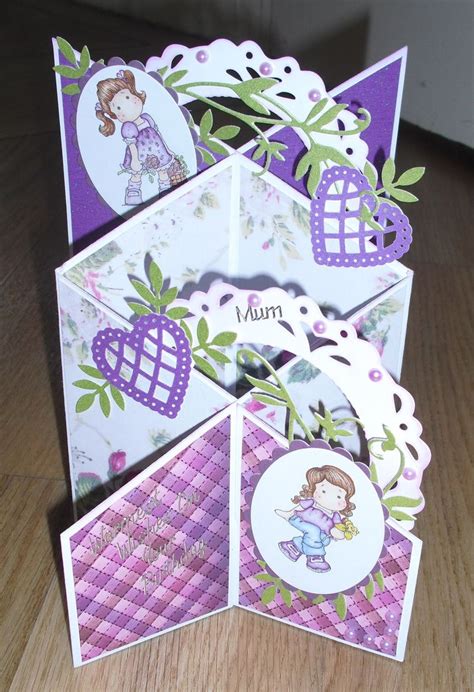 Cascading Card With 2 Magnolia Tilda Stamps Magnolia Tilda Handmade