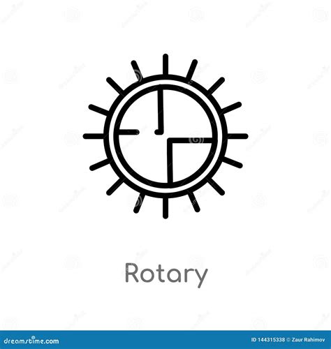 Icono Rotatorio Del Vector Del Esquema La L Nea Simple Negra Aislada