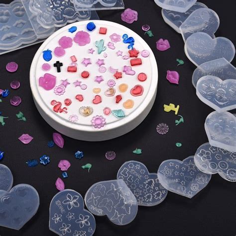 D Nail Art Decorations Silicone Mold For Diy Mini Uv Resin Etsy In