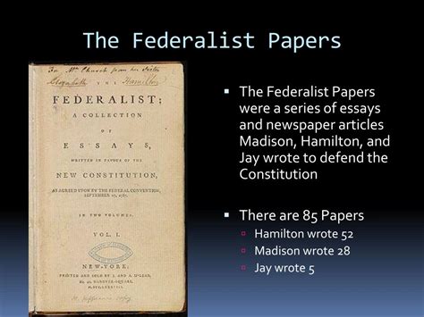 Ppt The Federalists Powerpoint Presentation Free Download Id2797529