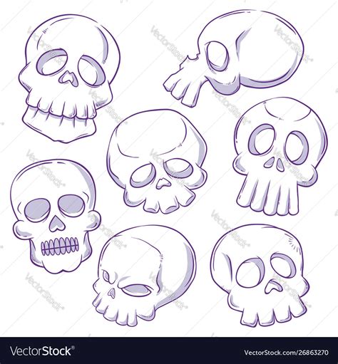 Skull Doodle Royalty Free Vector Image Vectorstock