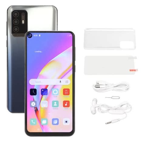 Fdit smartphone 6 Téléphone portable 4G 6 5 pouces HD 4 Go et 64 Go LTE