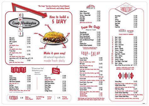 Camp Washington Chili | Our Menu