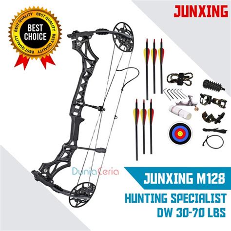 Jual FULLSET Busur Panah Junxing M128 Compound Bow Dewasa Pria Kota