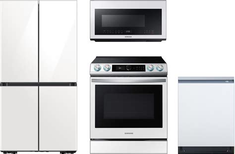 Samsung 1723925 4 Piece White Kitchen Appliances Package